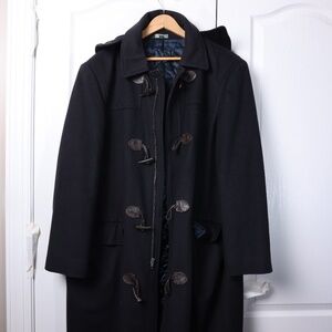 Men’s Ralph Lauren Wool XL Duffel Coat (Navy Blue) With detachable hood.
